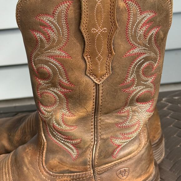 Ariat Hybrid StretchFit Western Boots Womens sz 9B. Tough boots, well broken in - Picture 8 of 16